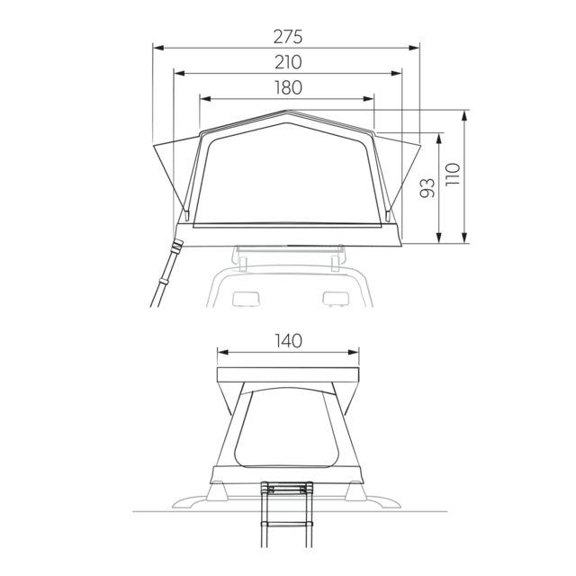 Dometic TRT140 Air  Dachzelt Aufblasbar | S4 Supplies