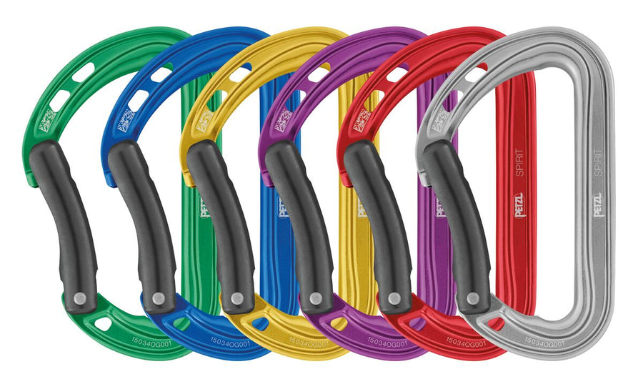 SPIRIT-Karabiner mit gebogenem Schnapper im 6er-Pack