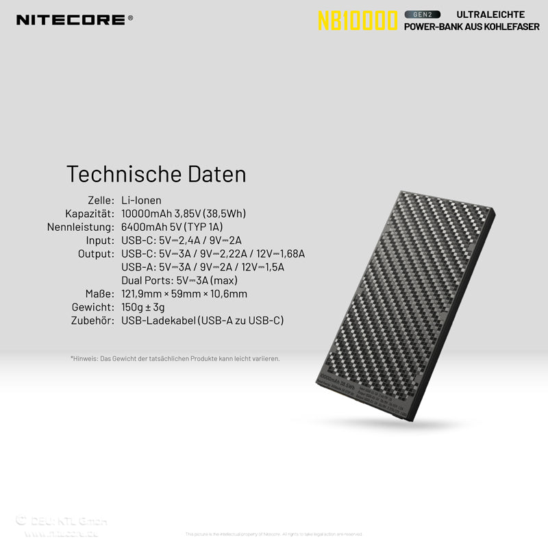 Nitecore NB10000 Powerbank | S4 Supplies