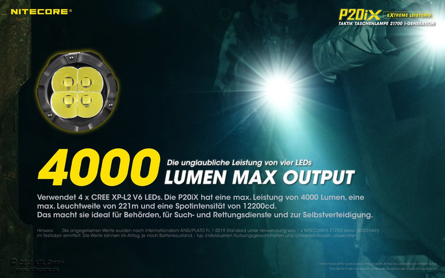 Nitecore P20iX - 4000 Lumen | S4 Supplies