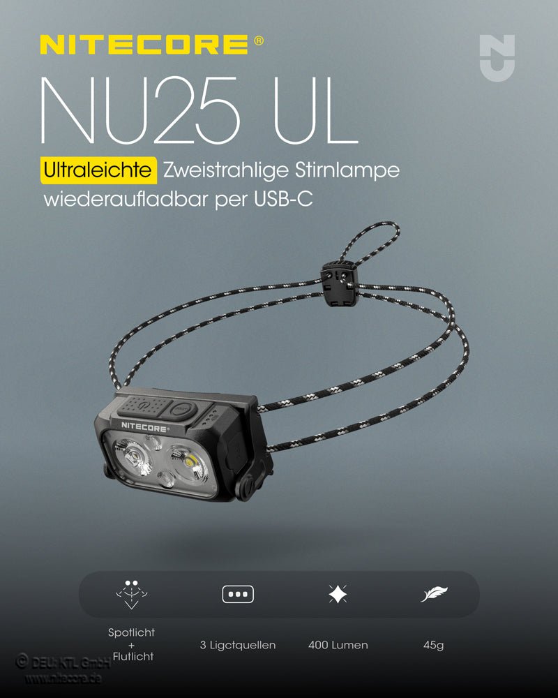 Nitecore NU25UL - Ultralight | S4 Supplies