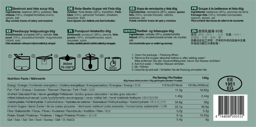 Rote Beetesuppe mit Fetakäse